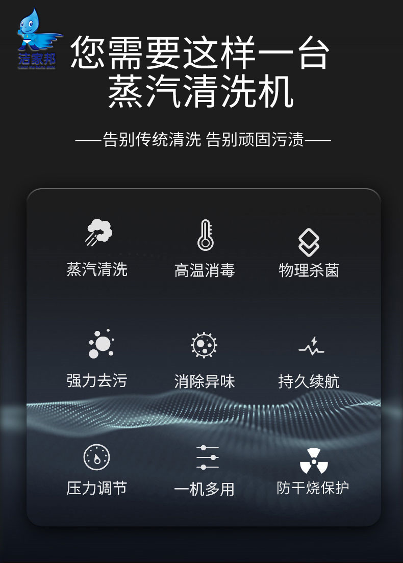 2021款洁家邦十合一综合家电水管地暖清洗一体机